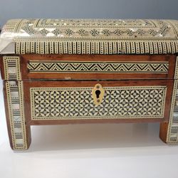 Egytian Mother Of Pearl Marquetry Box