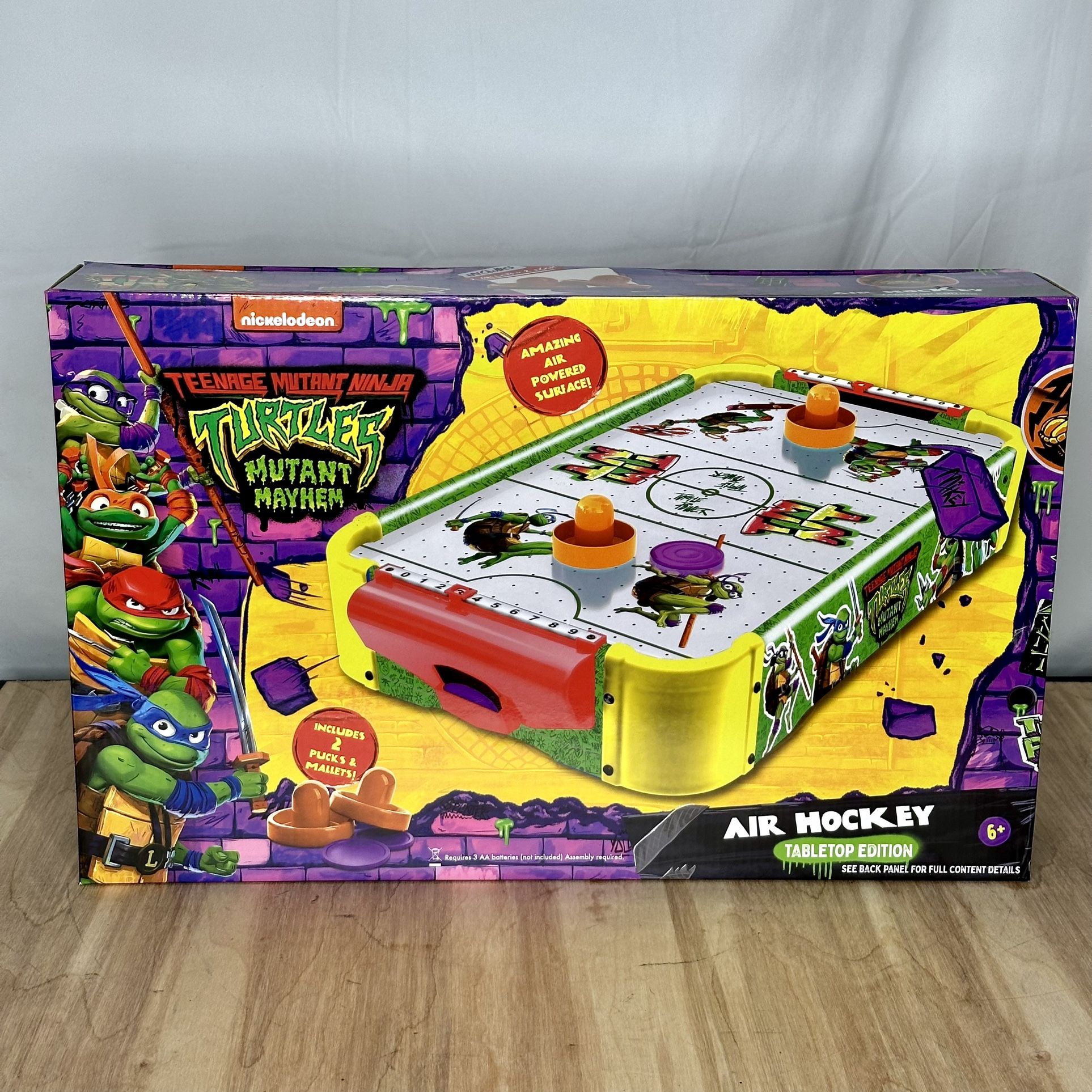 TMNT Nickelodeon Teenage Mutant Ninja Turtles Mutant Mayhem Tabletop Air Hockey