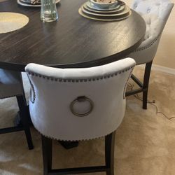 Gray Counter Height Stools - Set Of Four