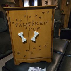 Pampered Pup Dog Food/Treat Cabinet 
