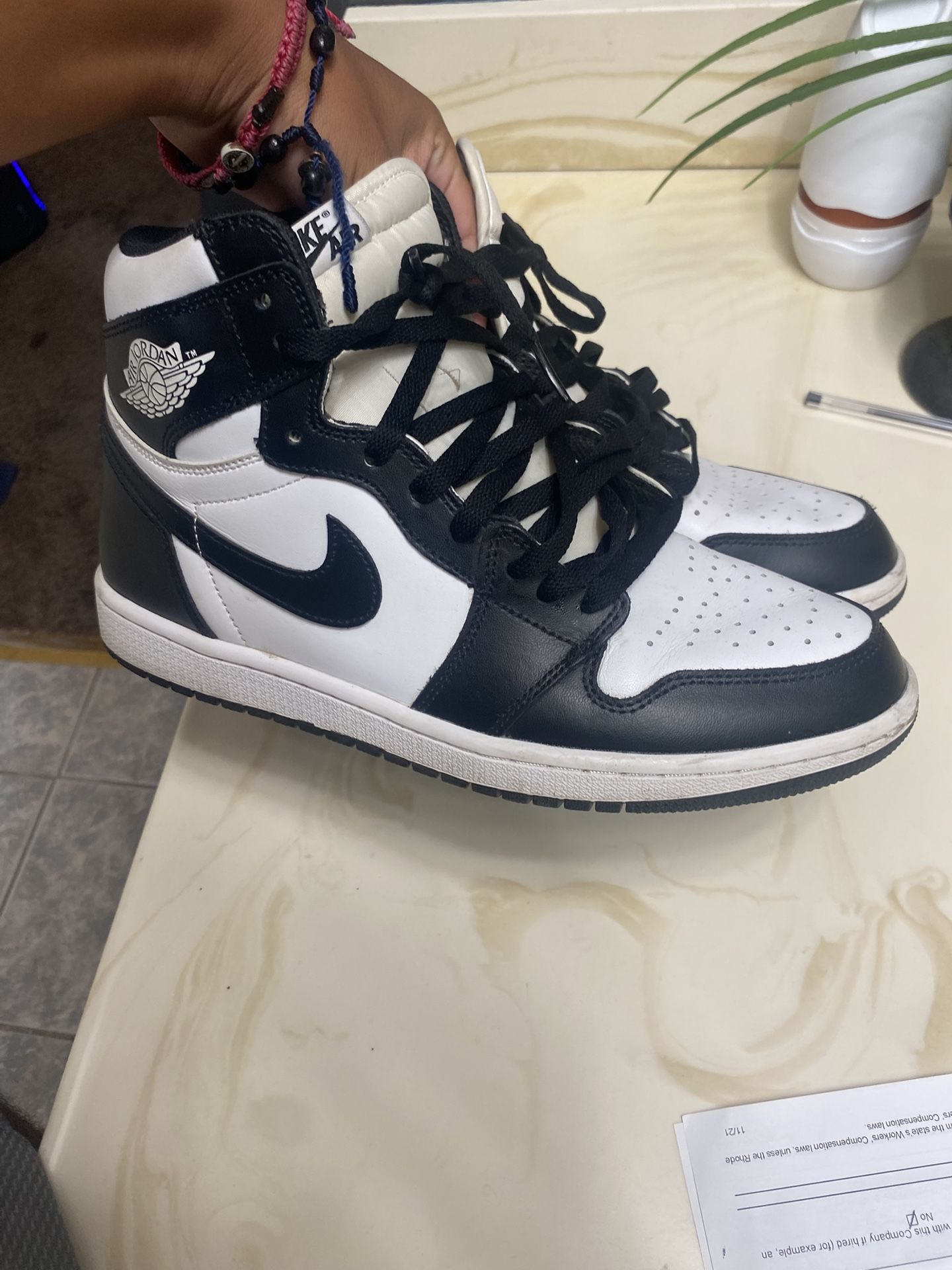 jordan 1s 85 og black n white