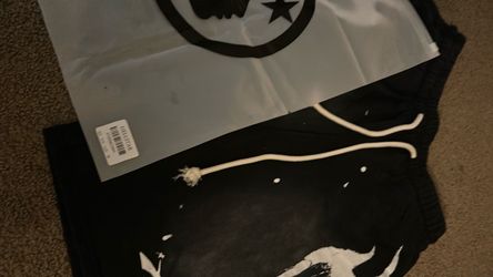 Hellstar Black Shorts with Drawstring