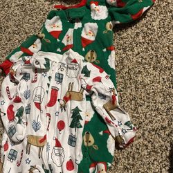 Newborn Christmas Footie Onesie 