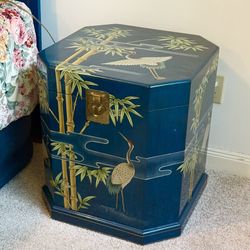 Vintage Hand-Painted Chinese Side Table