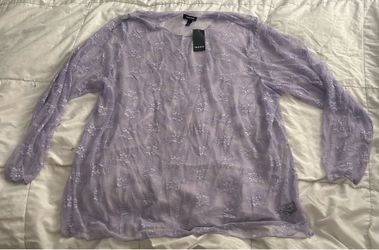 Size 4 Torrid Purple Lace Long Sleeve