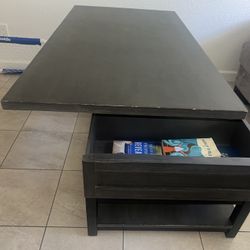 Gray Coffee Table With Storage 