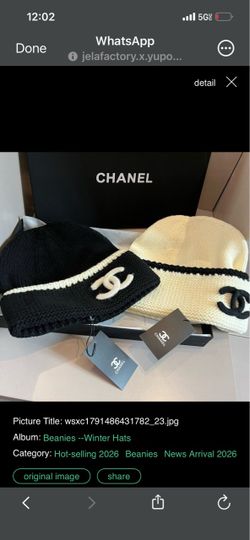 Chanel CC Knit Beanie Hat
