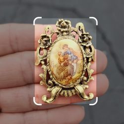 Antique Courting Couple Flitting Portrait
