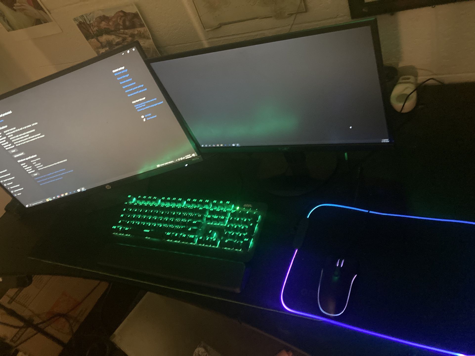 Whole Pc Setup, Two Monitors 27in