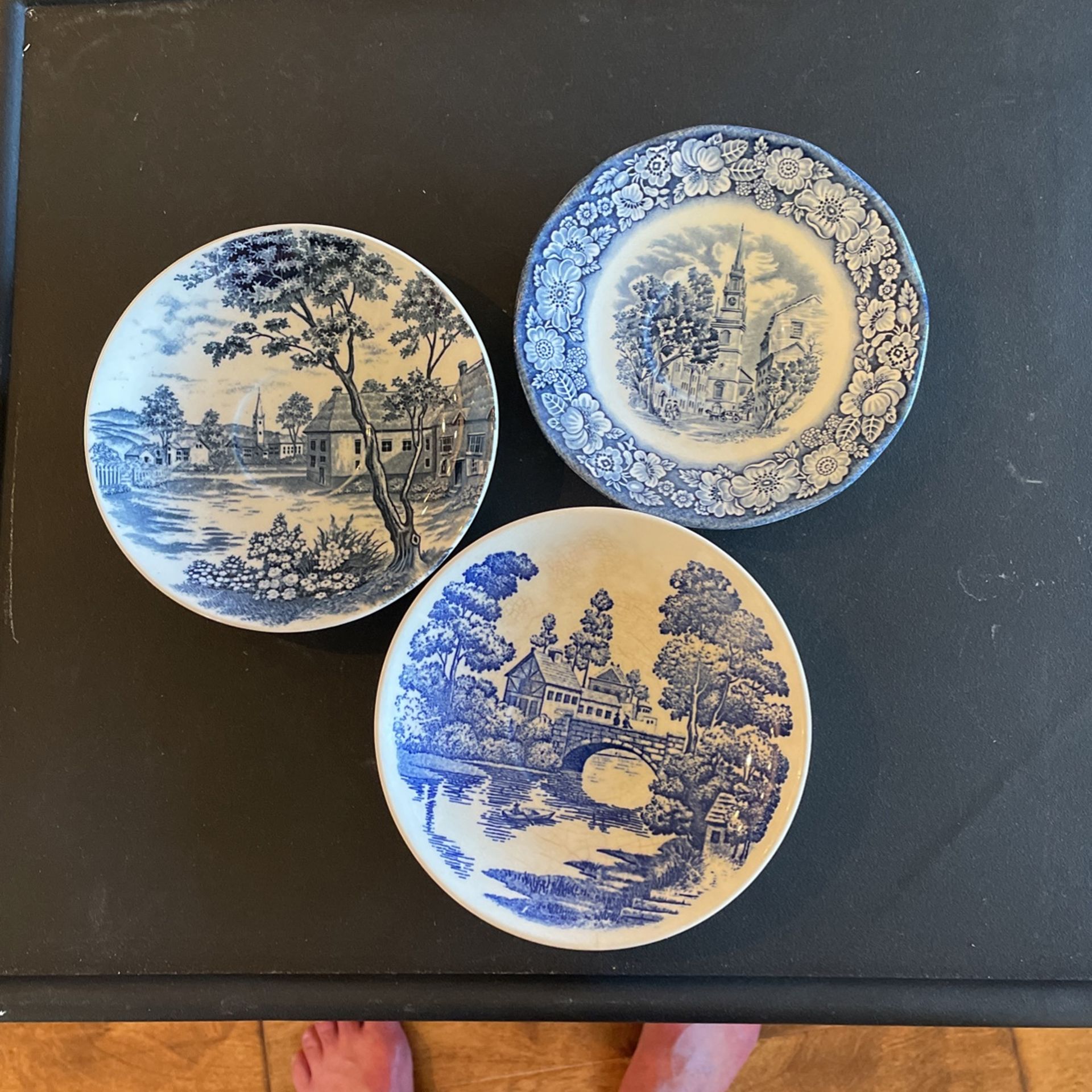3 Vintage Porcelain Saucers