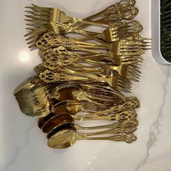 Gold Vintage Cutlery Set Brand New 