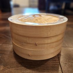 New 10 Inch Bamboo Steamer Basket Dumpling Maker Vegetable Steamer 2 Tier Food Steam
