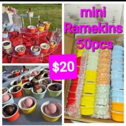 Mini Ramekins Assorted Colors 1oz Size