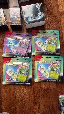 Prismatic evolutions tech sticker packs Pokemon