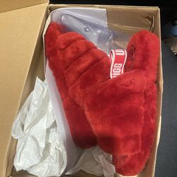 Red Ugg fluff 