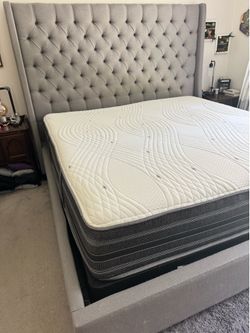 Beautyrest Black Hybrid Gladney Luxury Firm King Mattress + Bed Frame
