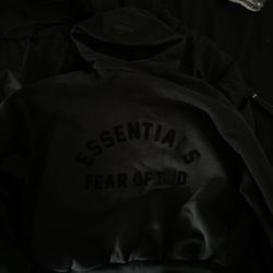 essentials black hoodie 