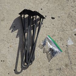 Black 16" Hairpin Legs For Coffee Table