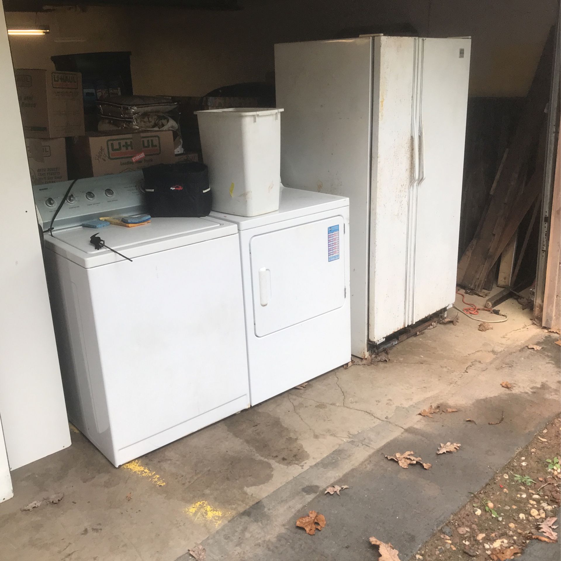 Used Washer Dryer & Refrigerator  All Work But Fridge Old Good For Salvage