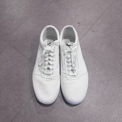 Vans Old Skool All-White Canvas Sneakers