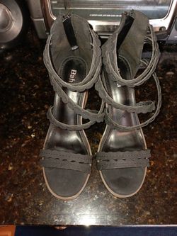 Gently Worn Chunky Heel Sandals