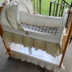 Eddie Bauer Wooden Baby Crib/Rocker