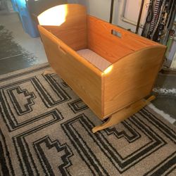 Gorgeous Solid Oak handmade Crib