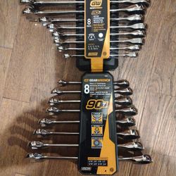 Gearwrench 16 Piece Ratcheting Wrench Sets Sae And Metric 