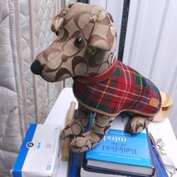 collectible Coach Signature Jack Russell Terrier stuffed dog