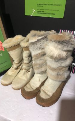 Kenneth Cole eazy rider II fur boots size 8.5