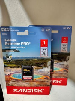 SanDisk 1 TB Extreme Pro SD cards x 2