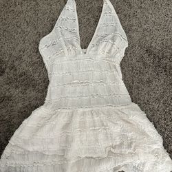 White halter summer dress