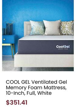 Classic Brands Cool Gel Full Memory Foam Mattress – 10.5″