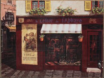 The Oldest wine store print canvas of vintage oil painting