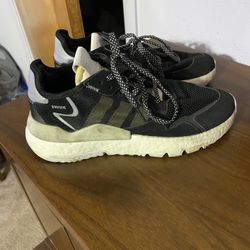 Women Adidas, black, gray, and white