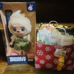 Baby Doll BUBU Beauty with 3 Pairs of Socks , Towel  and keychain 💕🎁