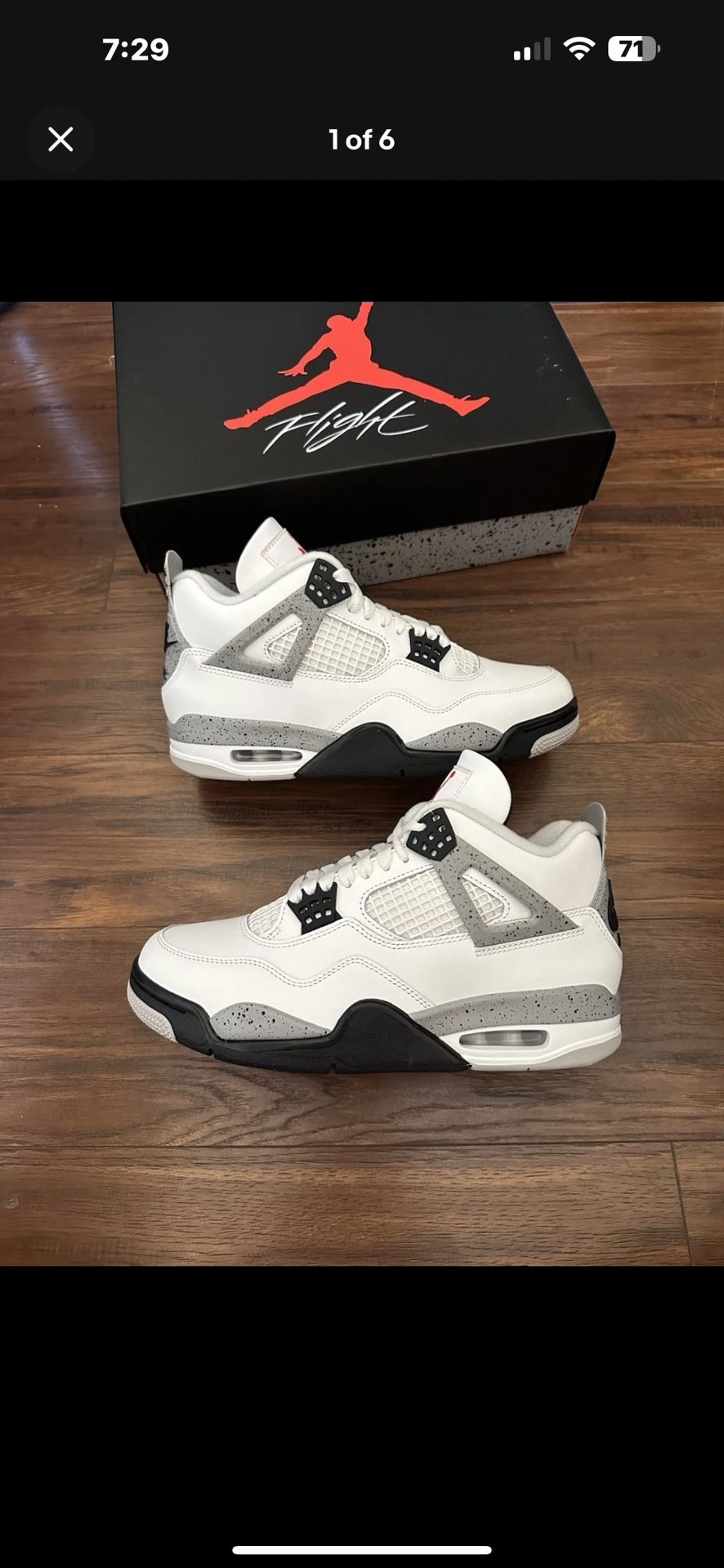 Air Jordan 4 White Cement 2025 Sizes 8.5M/9M/9.5M/10M/10.5M/11M/11.5M/12M/14M‼️Brand New‼️