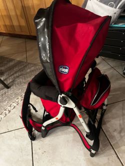 Chicco Adjustable Baby Carrier Outdoor Light Hiking Child Backpack Camping, Red