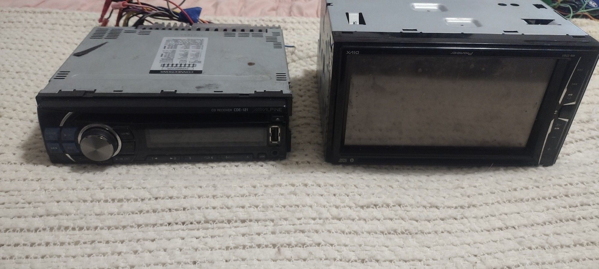 Pioneer Double DIN And Apline Single DIN Car Stereo