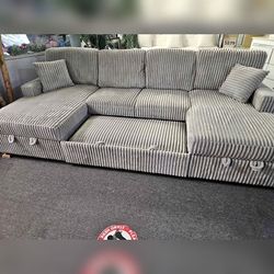 3 Pieces ash color convertible sectional sleeper sofa set
