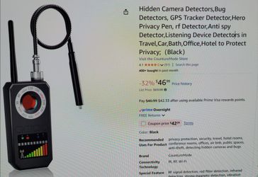 New! Hidden Camera Detector, Bug Detector,  GPS Tracker Detector