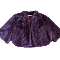 Women’s Faux Fur Poncho Coat Jacket