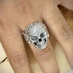 925 Sterling Silver Skull Ring