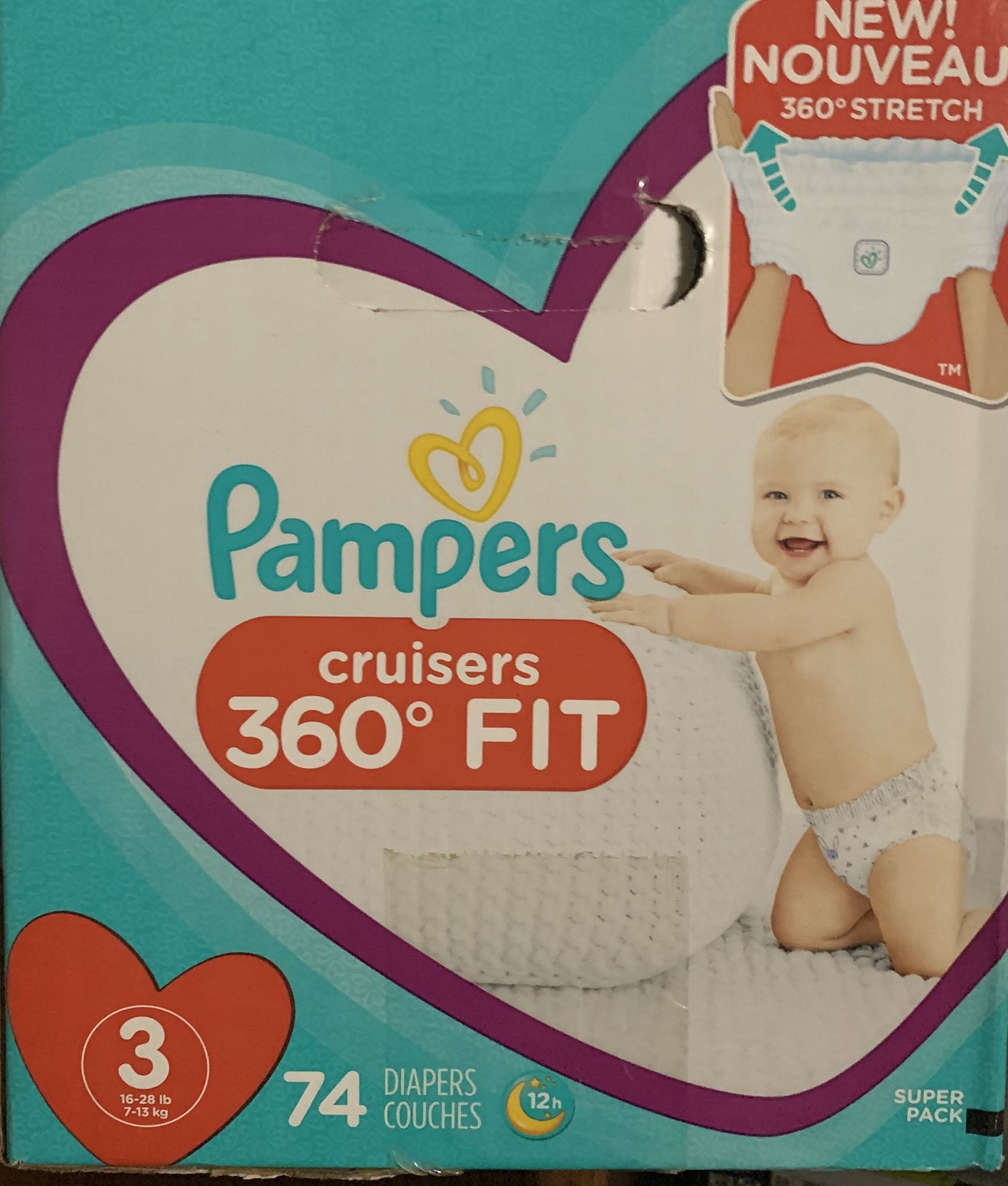 PAMPERS CRUISERS SIZE 3. 74 Ct. … $25.00