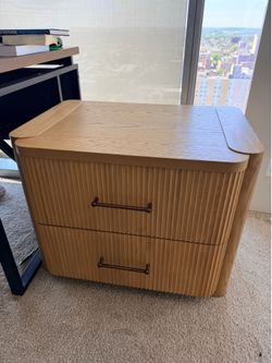 Kensington Fluted Crate and Barrel Nightstands