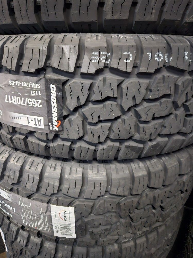 265-70-17 !!! CROSSMAX A/T LT !!! $580 LAS 4 LLANTAS MONTADAS Y
