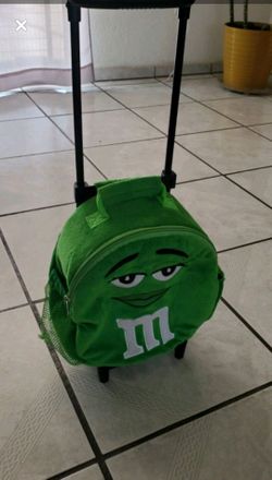 M&M rolling detachable backpack green