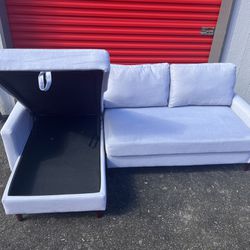 *Free Delivery* Sleeper Sectional Sofa + Storage Ottoman + Chaise