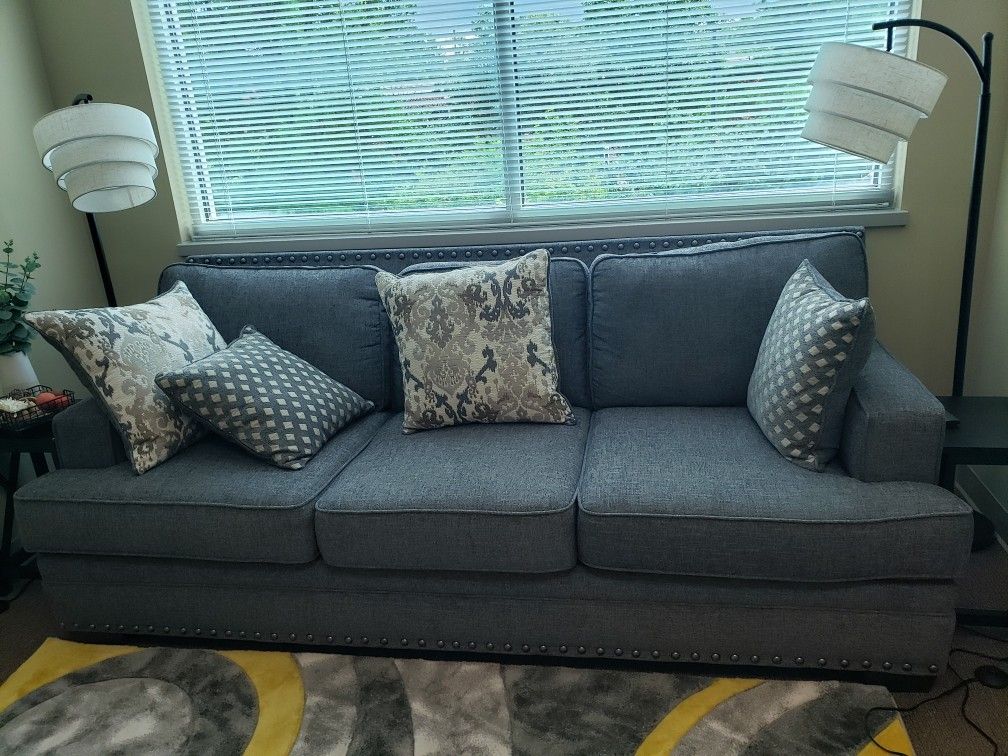 Charcoal Gray Oversized Sofa