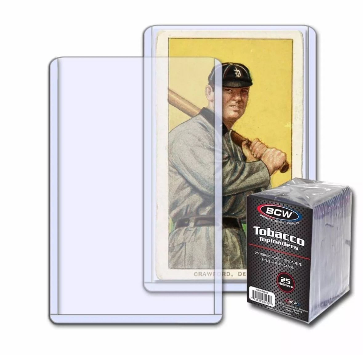 BCW Tobacco Card Toploaders -1-TLCH-TBC-25, 1 11/16”x2 7/8”-25ct.